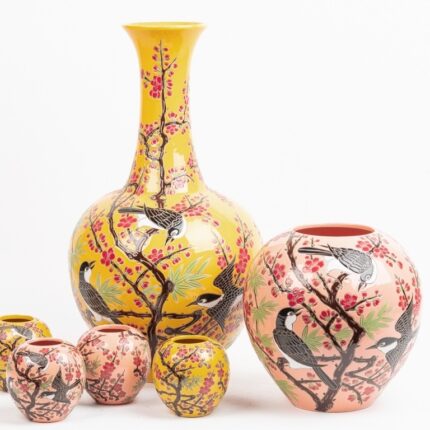 Vogels, bloemen en bessen Des Pots