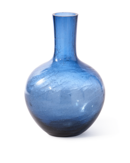 Glazen bolvaas craquelé blauw Pols Potten