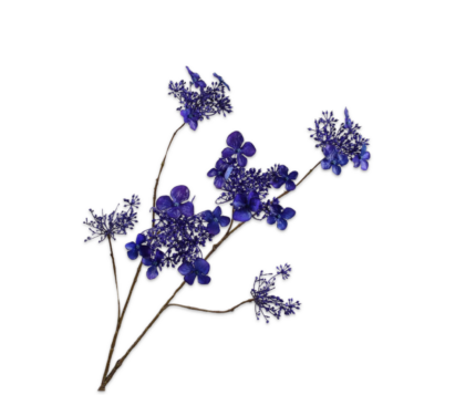 Hortensia kunst blauw (vertakt)