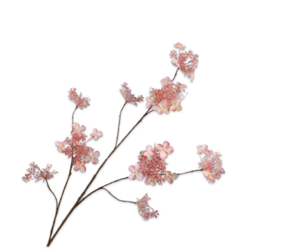 Hortensia kunst oudroze xl (vertakt)