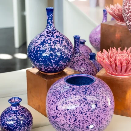 Porselein roze-blauw Des Pots