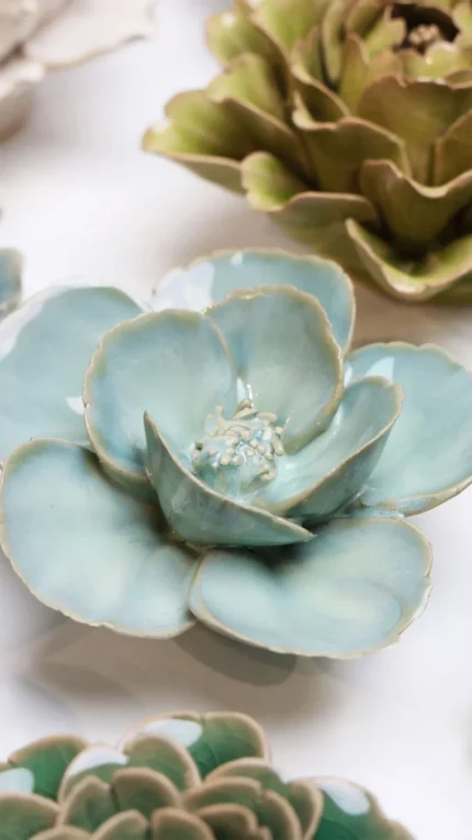 Keramieken bloem Papaver blauw (EG19)