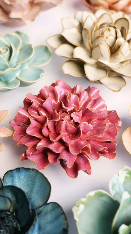 Keramieken bloem Anjer roze (FR36)