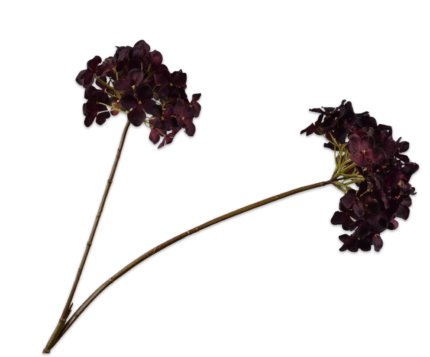 Hortensia zijde vertakt bordeaux